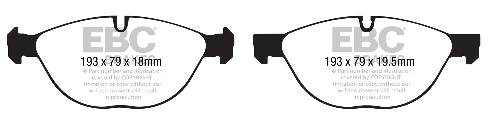 EBC yellowstuff brake pads front fits 2010 14 Bmw X5 4 4 Twin Turbo 50