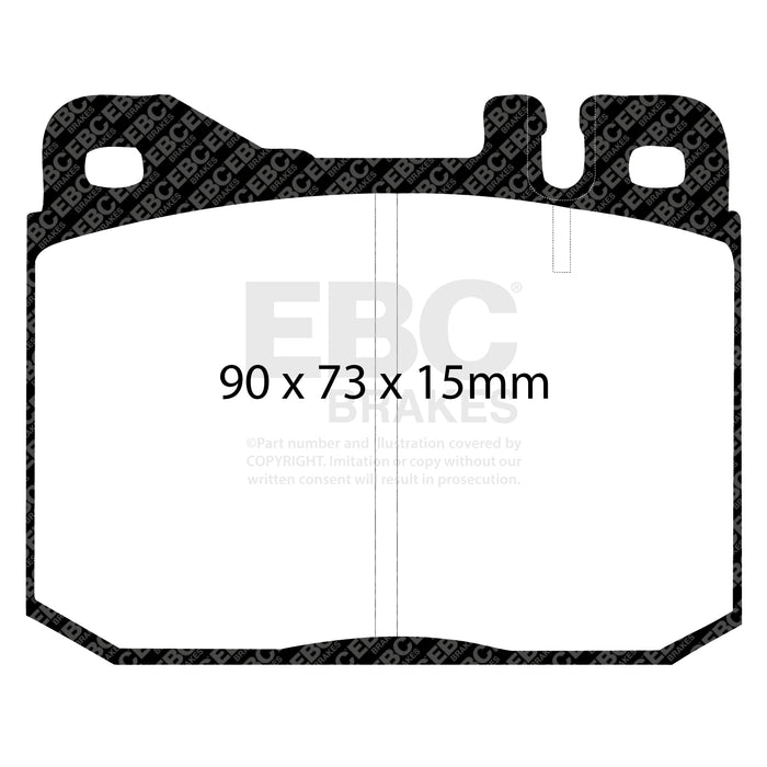 EBC redstuff brake pads front fits 1976 79 Mercedes Benz 230