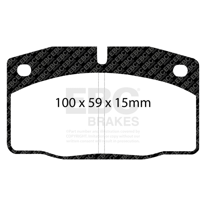 EBC greenstuff brake pads front part DP2325 fits 1989 95 Lotus Elan M100 1 6 Turbo