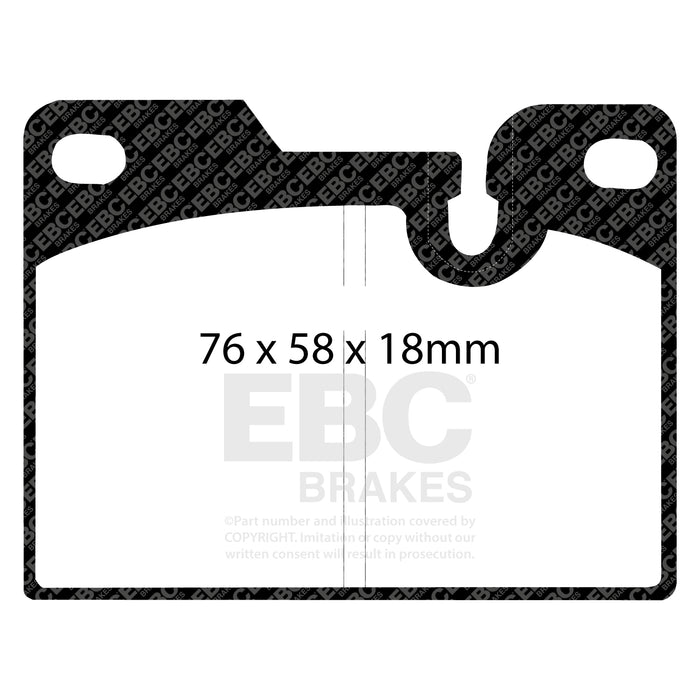 EBC yellowstuff brake pads rear fits 1979 88 Porsche 924 2 0 Turbo