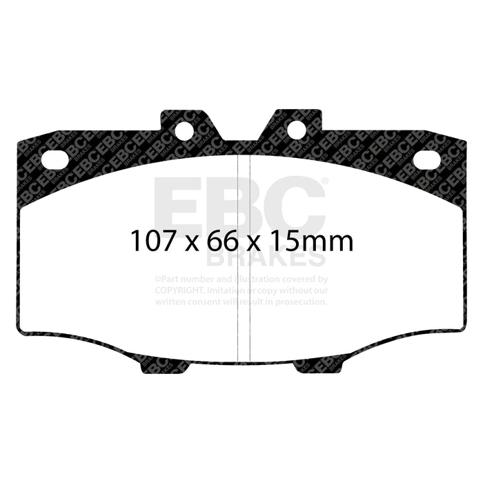 EBC yellowstuff brake pads front fits 1984 88 Toyota 4 Runner 2 4