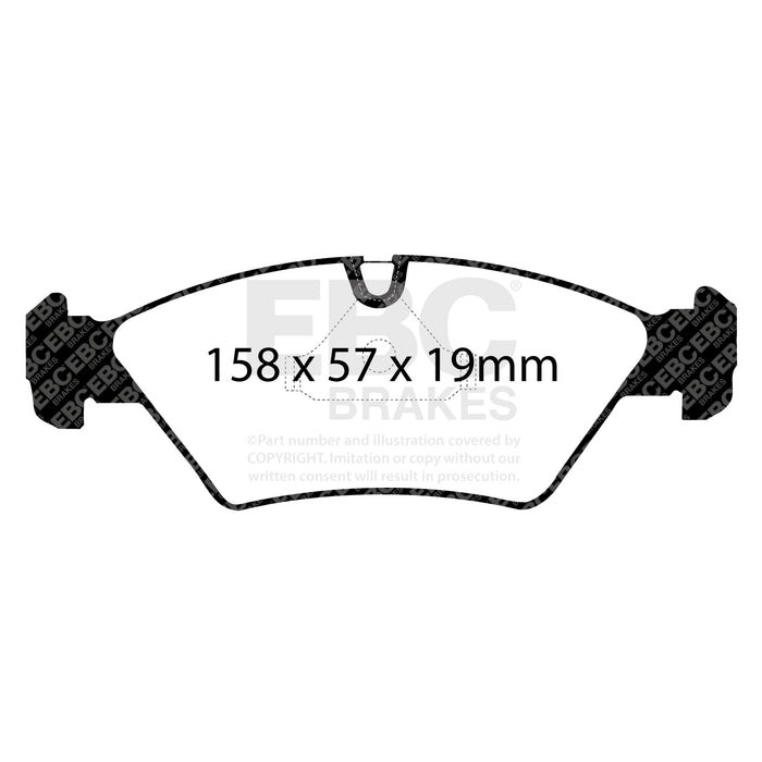 EBC redstuff brake pads front fits 1987 91 Bmw M3 2 3 E30