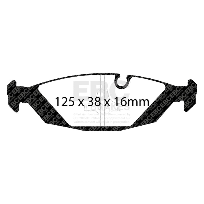EBC yellowstuff brake pads rear fits 1987 88 Bmw M5 3 5 E28