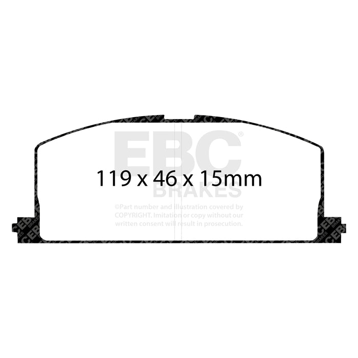 EBC redstuff brake pads front fits 1983 86 Toyota Camry 2 0