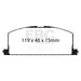 EBC yellowstuff brake pads front fits 1990 91 Toyota Celica 1 6