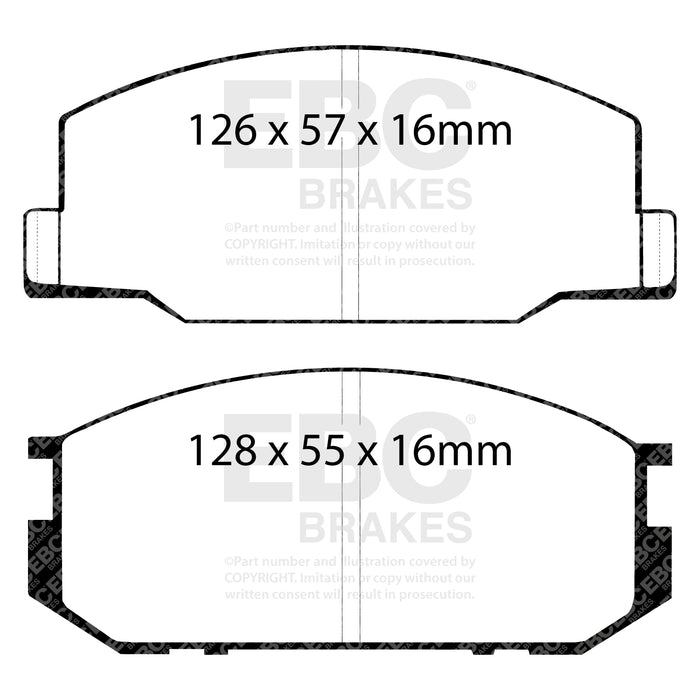 EBC yellowstuff brake pads front fits 1985 90 Lotus Esprit 2 2