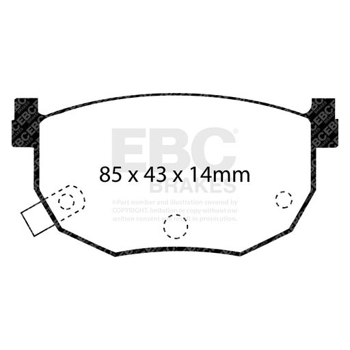 EBC | Rear Redstuff Pad and Plain Rotor Kit | PN: S12KR1094
