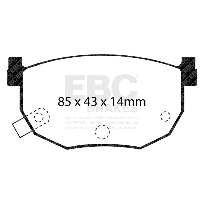 EBC | Rear Yellowstuff Pad and Plain Rotor Kit | PN: S13KR1112
