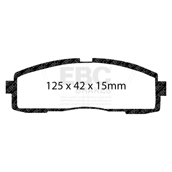 EBC yellowstuff brake pads rear part DP4608 fits 1986 92 Toyota Supra 2 8