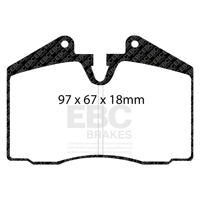 EBC yellowstuff brake pads fits 1989 95 Ferrari 348 3 4