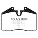 EBC redstuff brake pads fits 1989 95 Ferrari 348 3 4