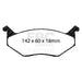 EBC redstuff brake pads front fits 1980 83 Chrysler Cordoba 3 7