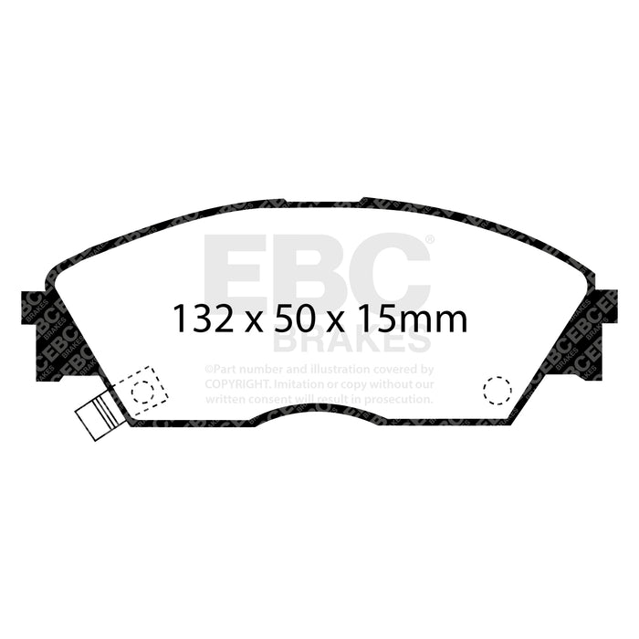 EBC yellowstuff brake pads front fits 1990 92 Honda Civic Crx 1 6 Si