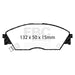 EBC yellowstuff brake pads front fits 1990 92 Honda Civic Crx 1 6 Si