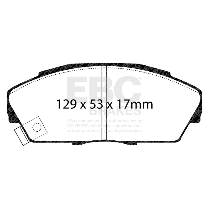 EBC yellowstuff brake pads front part DP4719 fits 1992 94 Acura Integra 1 7 Vtec