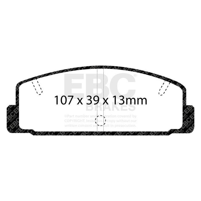 EBC yellowstuff brake pads rear fits 2003 04 Mazda Protege 2 0 Turbo Mazdaspeed