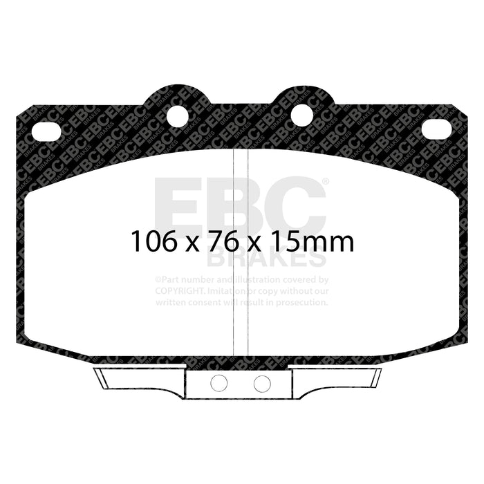 EBC greenstuff brake pads part DP2763 fits 1986 89 Mazda Rx7 2 4 1 3 Rotaryvented