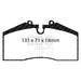 EBC yellowstuff brake pads rear fits 1996 98 Porsche 911 993 3 6 Carrera 4s