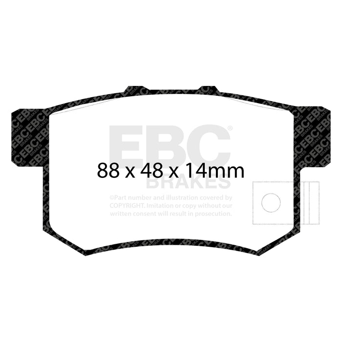 EBC | Rear Yellowstuff Pad and Plain Rotor Kit | PN: S13KR1541