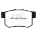 EBC | Rear Yellowstuff Pad and Plain Rotor Kit | PN: S13KR1541
