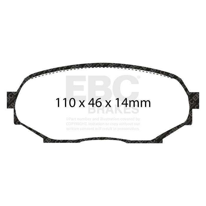 EBC greenstuff brake pads front part DP2802 fits 1990 93 Geo Storm 1 6