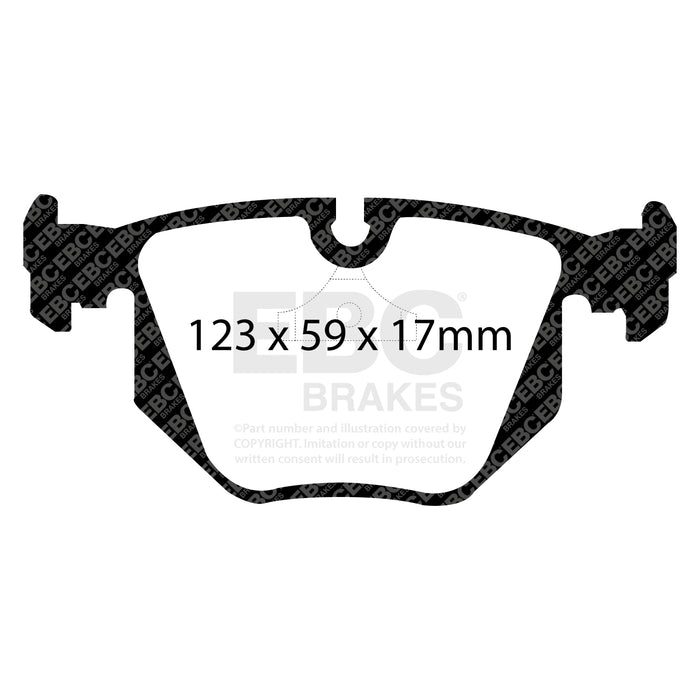 EBC greenstuff brake pads rear part DP2871 fits 1994 96 Bmw 840 4 0 E31