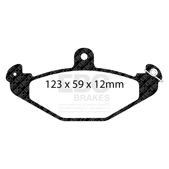 EBC redstuff brake pads rear part DP3885 fits 2008 Lotus 2 Eleven 1 8 Supercharged