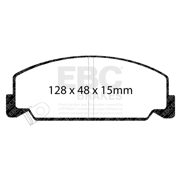 EBC yellowstuff brake pads front fits 1993 95 Honda Civic Coupe 1 5 Dx