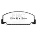 EBC greenstuff brake pads front part DP2911 fits 1984 85 Honda Accord Sedan 1 8