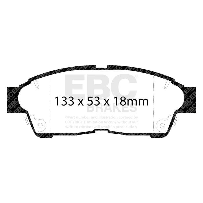 EBC yellowstuff brake pads front fits 1994 99 Toyota Celica 1 8