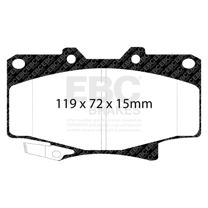 EBC greenstuff brake pads front part DP6992 fits 1996 97 Lexus Lx450 4 5