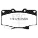 EBC yellowstuff brake pads front fits 1996 97 Lexus Lx450 4 5