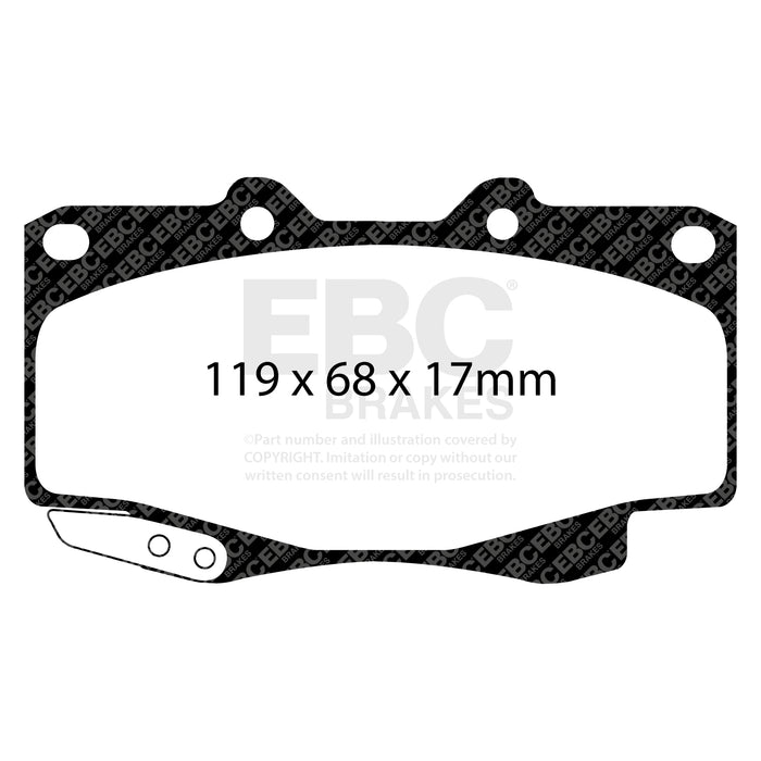 EBC greenstuff brake pads front part DP62005 fits 1999 04 Toyota Tacoma 4wd 2 7