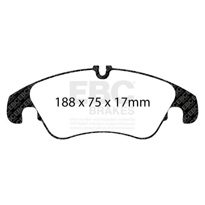 EBC ultimax brake pads front part UD13221 fits 2011 Audi A6 2 0 Turbo Ultimax2