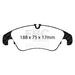 EBC ultimax brake pads front part UD13221 fits 2011 Audi A6 2 0 Turbo Ultimax2