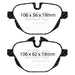 EBC bluestuff brake pads rear fits 2014 20 Bmw I8