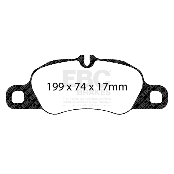 EBC yellowstuff brake pads front fits 2009 12 Porsche 911 997 Cast Iron