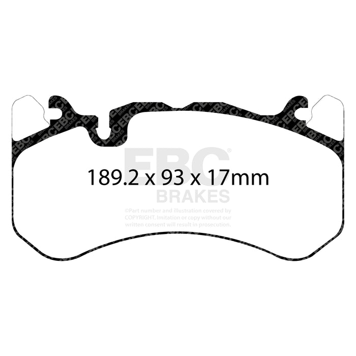 EBC yellowstuff brake pads front fits 2013 14 Audi Rs7 4 0tt W Cast Iron