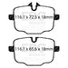 EBC redstuff brake pads rear fits 2021 Bmw M3 M4 3 0tt G80 G82 G83 W Cast Iron