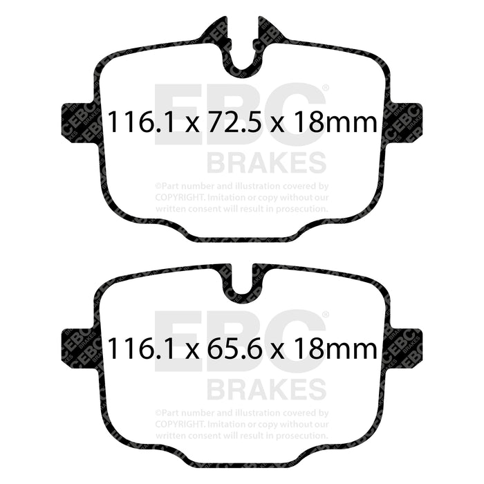 EBC yellowstuff brake pads rear fits 2021 Bmw M3 M4 3 0tt G80 G82 G83