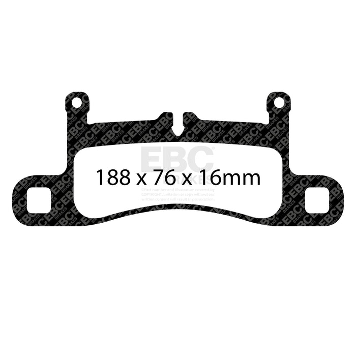 EBC | Rear Redstuff Pad and Plain Vented Rotor Kit | PN: S12KR1392