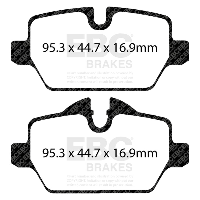 EBC redstuff brake pads rear fits 2010 Mini Countryman 1 6 Cooper