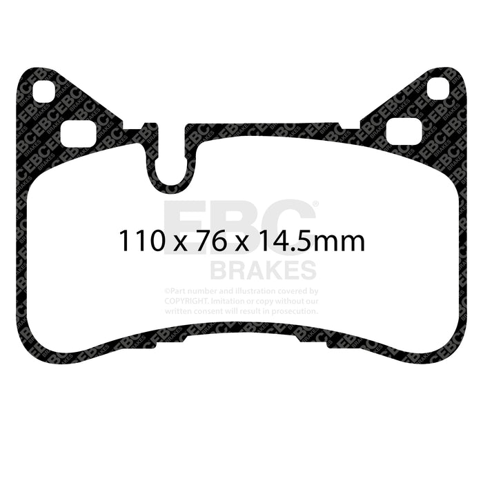 EBC yellowstuff brake pads rear fits 2014 Mercedes Benz C63 Amg W204 6 2