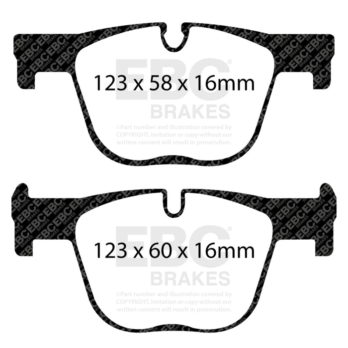 EBC yellowstuff brake pads rear fits 2012 Bmw 335 3 0 Turbo F30