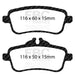 EBC yellowstuff brake pads rear fits 2014 Mercedes Benz Cla45 Amg 2 0 Turbo