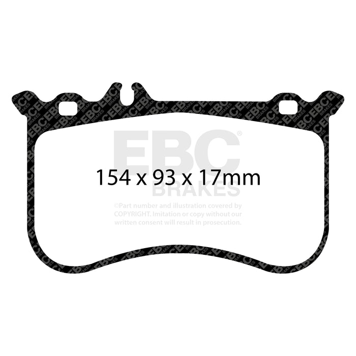 EBC yellowstuff brake pads front fits 2010 11 Mercedes Benz Cl550 5 5 Amg Sport Pkg