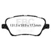 EBC yellowstuff brake pads front fits 2013 Ford Fiesta 1 6 Turbo ST