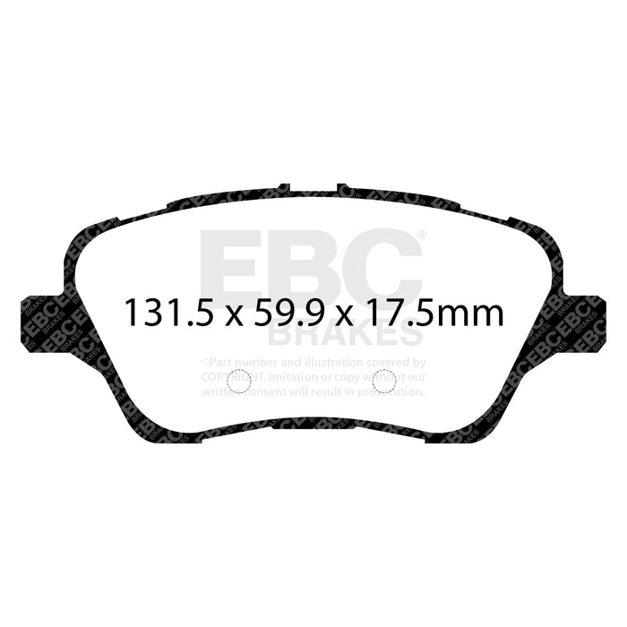 EBC greenstuff brake pads front part DP22149 fits 2013 Ford Fiesta 1 6 Turbo ST