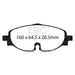 EBC greenstuff brake pads front part DP22150 fits 2014 Audi A3 1 8 Turbo