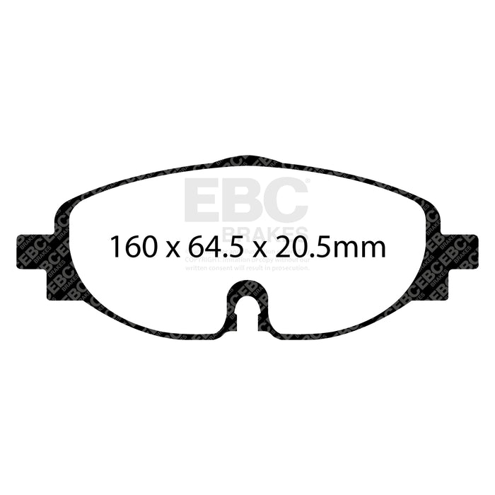 EBC ultimax brake pads front part UD1760 fits 2014 Audi A3 1 8 Turbo Ultimax2